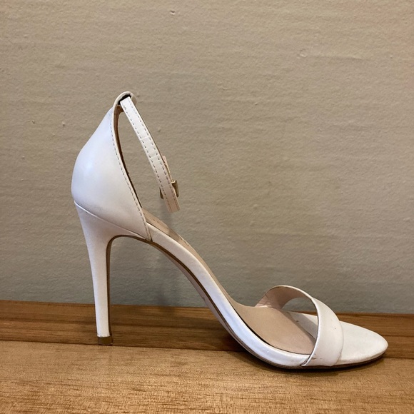 white strappy heels - Picture 2 of 3